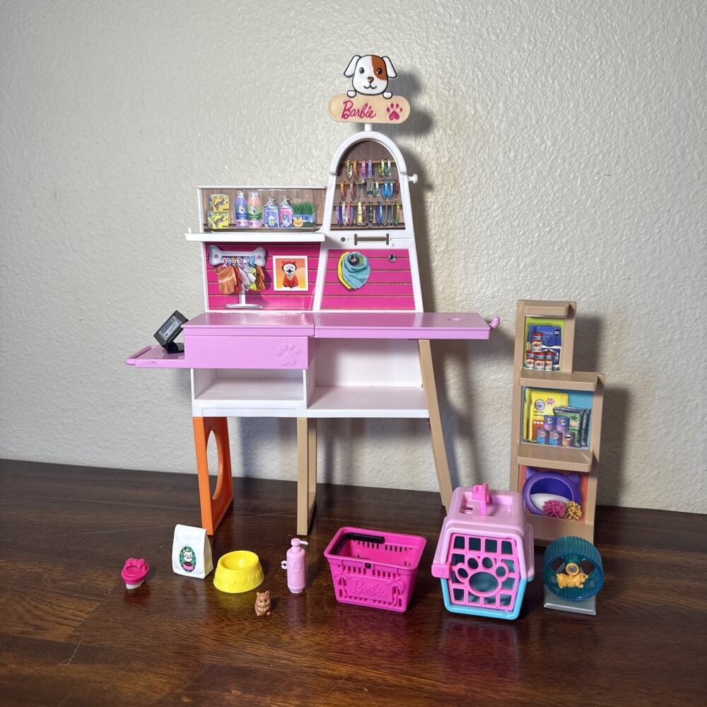 Barbie Doll Pet Boutique Playset With Accessories